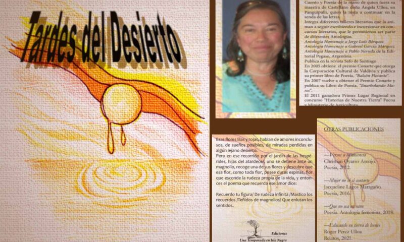 La persona detrás del libro - TARDES DEL DESIERTO - poemario de Lucía Orellana