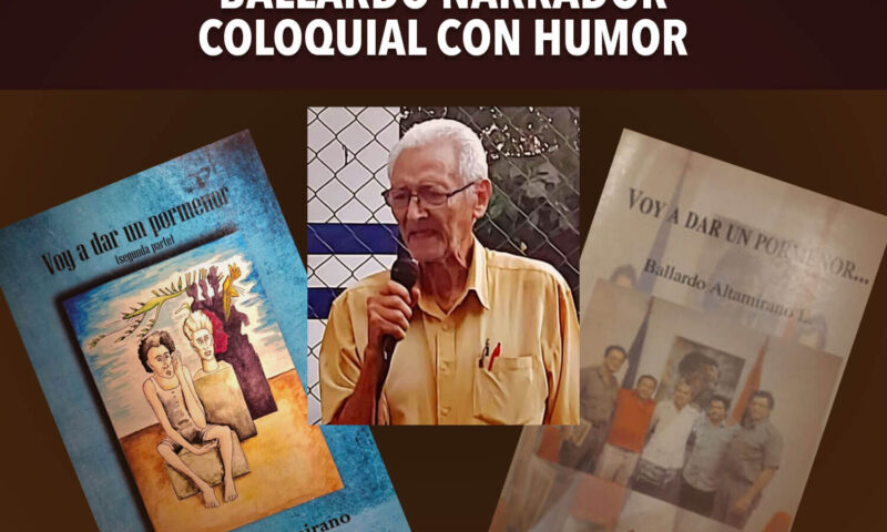 Ballardo: narrador coloquial con humor.